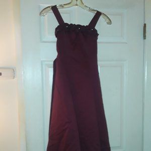 Kid's USA girls size 8 sleeveless dress Burgundy